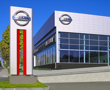 Быстровозводимый автосалон Nissan